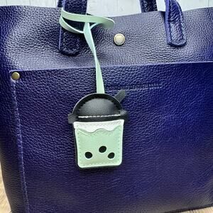 Honeydew Melon Boba Tea Bag Charm NEW Cute Purse Charm Coffee Matcha Boba Lover